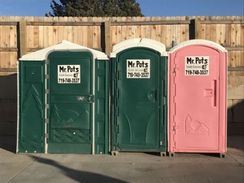 portable toilets in Mr. Pots inventory